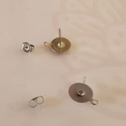 9.25mm Silver Plated Earring Sets w/Loop