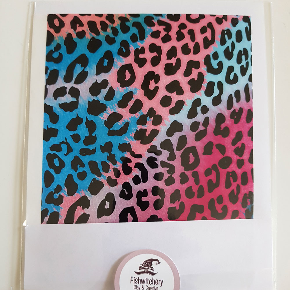 Water Soluble Transfer for Polymer Clay – Rainbow Leopard – Fishwitchery