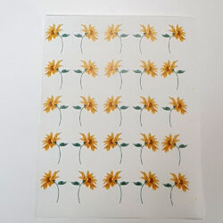 Sunflower Heads Water Soluble Transfer