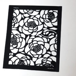 Peony Black Magic Texture & Stencil Sheet